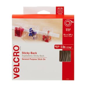VELCRO® Brand Sticky Back Fastener with Dispenser - Black